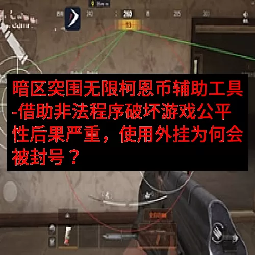暗区突围无限柯恩币辅助工具-借助非法程序破坏游戏公平性后果严