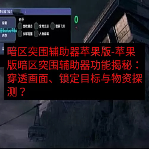 暗区突围辅助器苹果版-苹果版暗区突围辅助器功能揭秘：穿透画面